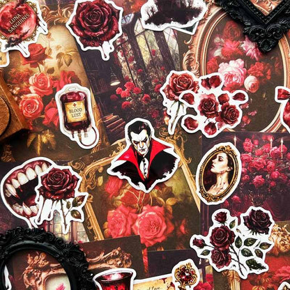 Rose Vampire Ephemera Mystery Kit 70PCS