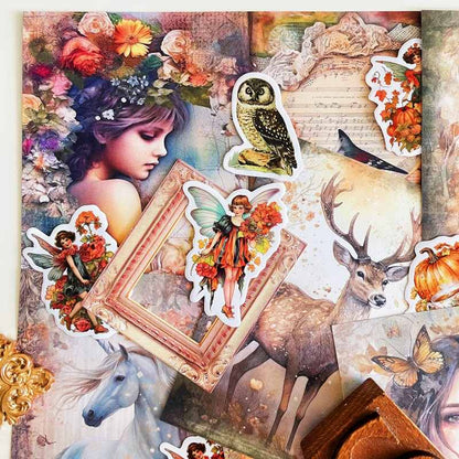 Autumn Pixie Ephemera Mystery Kit 70PCS
