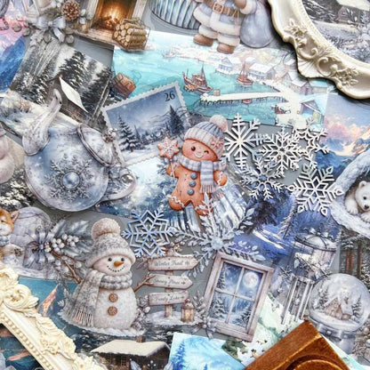 Snow Dawn Ephemera Mystery Kit 85PCS