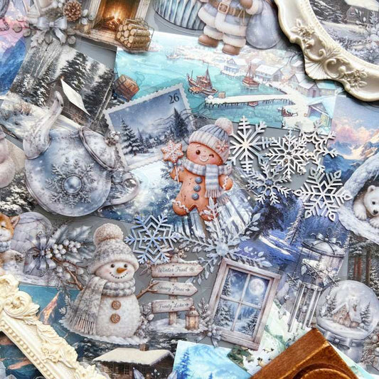 Snow Dawn Ephemera Mystery Kit 85PCS