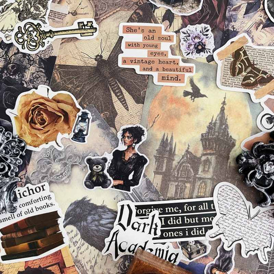 Midnight Relics Ephemera Mystery Kit 100PCS