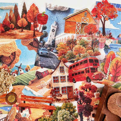 Autumn Journey Ephemera Mystery Kit 60PCS