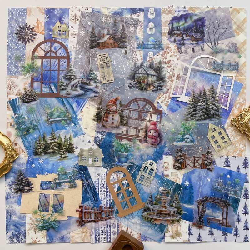 Frost Outside Ephemera Mystery Kit 75PCS