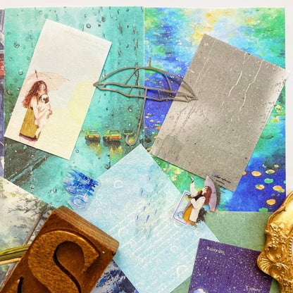 Rainy Mood Ephemera Kit 50PCS