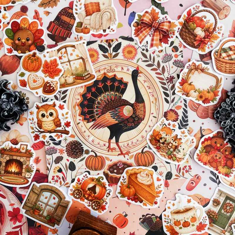Thankful Harvest Ephemera Mystery Kit 60PCS