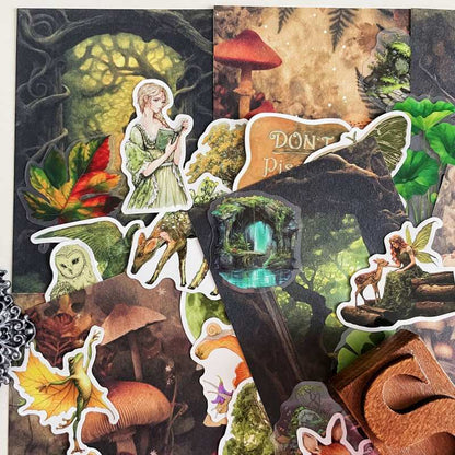 Enchanted Woodland Ephemera Mystery Kit 85PCS