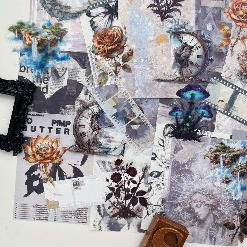 Faded Reverie Ephemera Mystery Kit 50PCS
