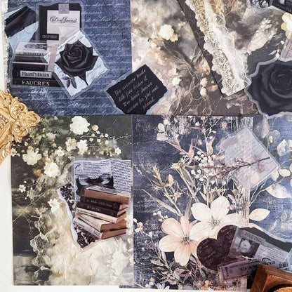 Velvet Nocturne Ephemera Mystery Kit 70PCS