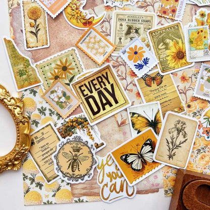 Old Flutter Ephemera Mystery Kit 90PCS