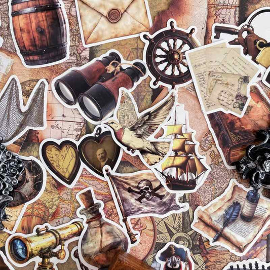 Old Voyage Ephemera Mystery Kit 90PCS