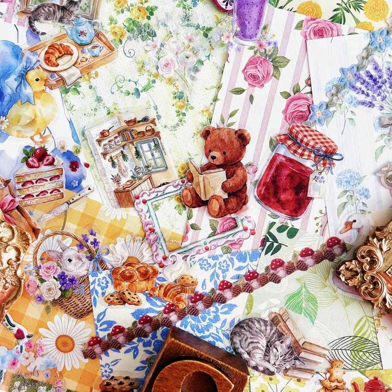 Pastoral Watercolors Ephemera Mystery Kit 85PCS