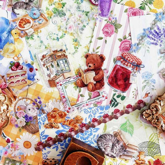 Pastoral Watercolors Ephemera Mystery Kit 85PCS