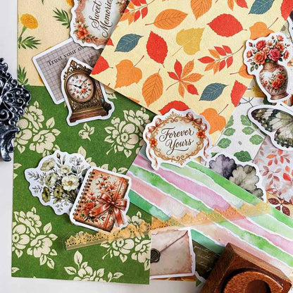 Tangerine Field Ephemera Mystery Kit 80PCS