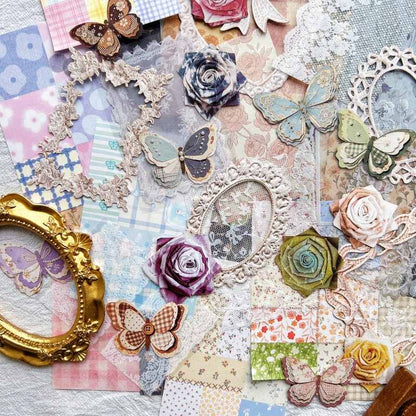 Patchwork Lace Ephemera Mystery Kit 95PCS