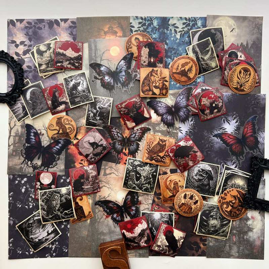 Darkwood Forest Ephemera Mystery Kit 70PCS