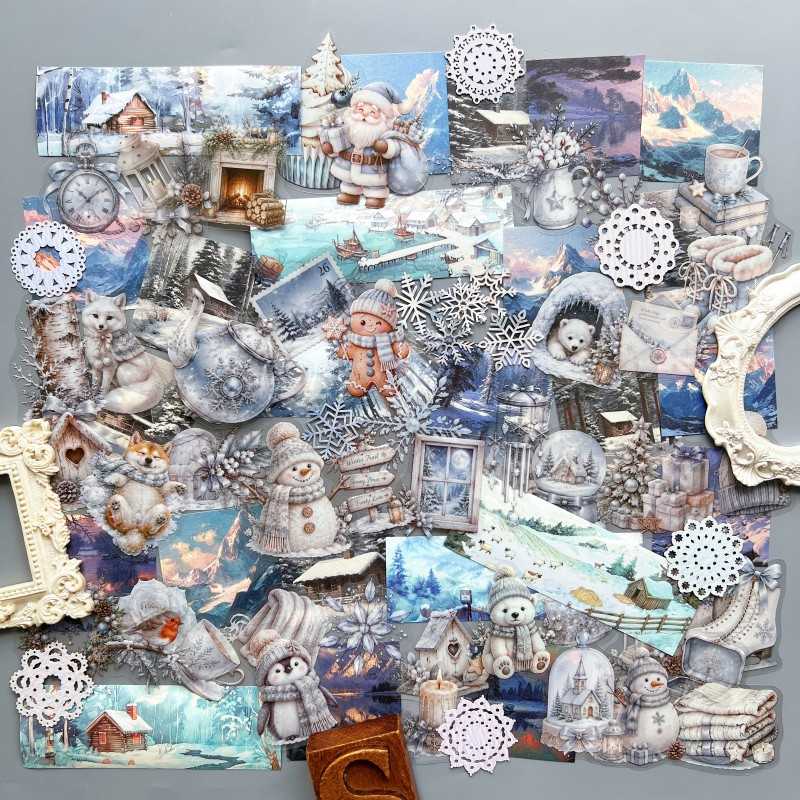 Snow Dawn Ephemera Mystery Kit 85PCS