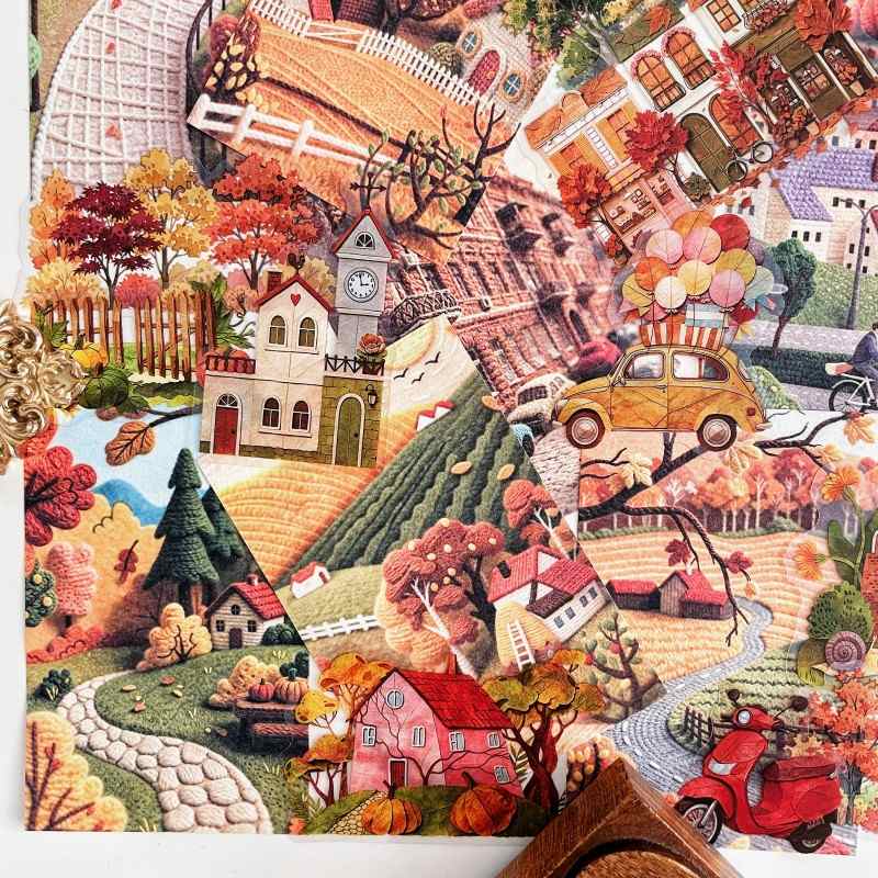 Autumn Journey Ephemera Mystery Kit 60PCS