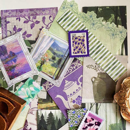 Purple Meadow Ephemera Mystery Kit 85PCS
