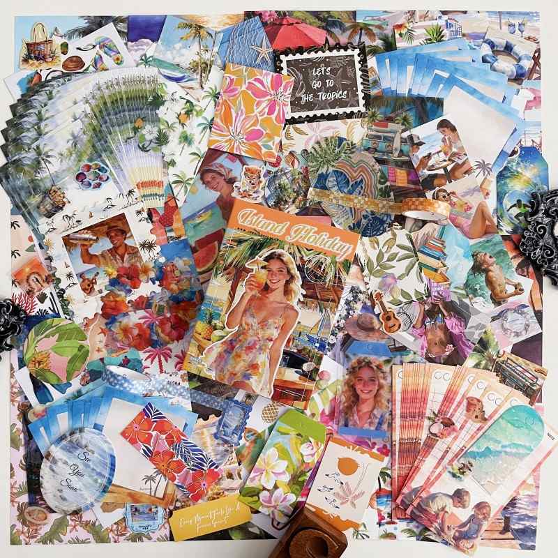 Island Holiday Ephemera Kit 155PCS