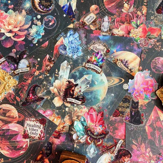 Astral Crystals Ephemera Mystery Kit 80PCS