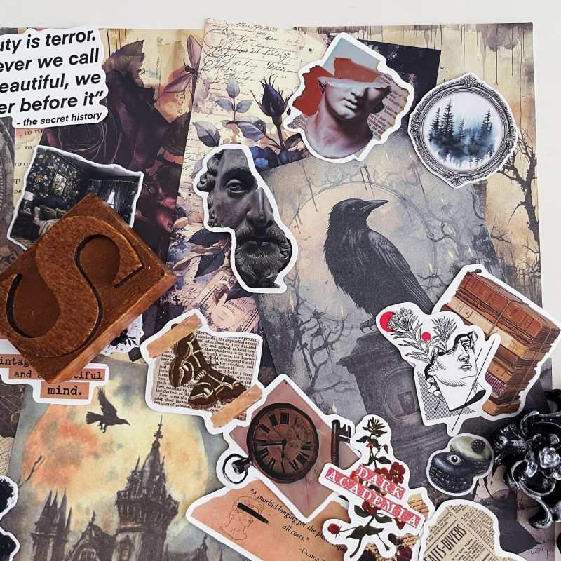 Midnight Relics Ephemera Mystery Kit 100PCS