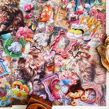 Kitty Wonderland Ephemera Mystery Kit 90PCS