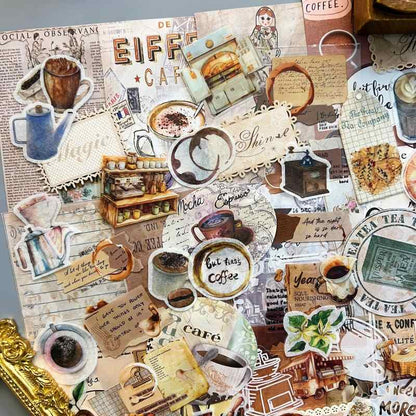 Gentle Coffee Ephemera Mystery Kit 135PCS