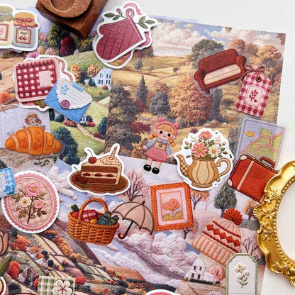 Woven Pasture Ephemera Mystery Kit 75PCS