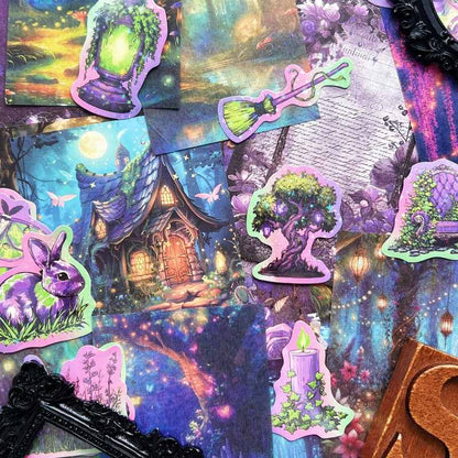 Violet Spellwood Ephemera Mystery Kit 75PCS
