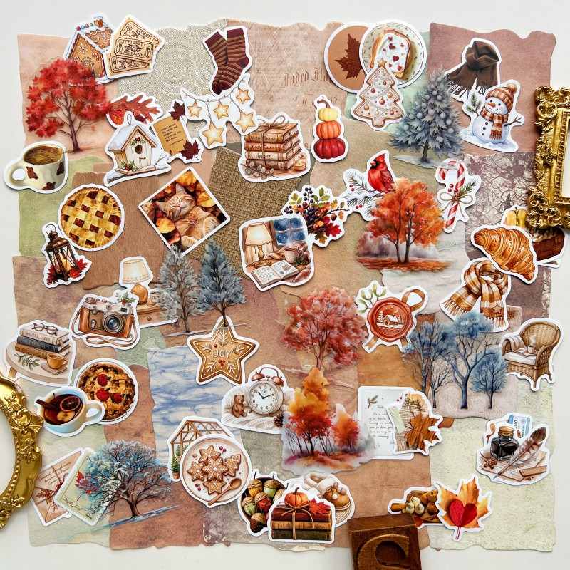 Seasons of Warmth Ephemera Mystery Kit 85PCS