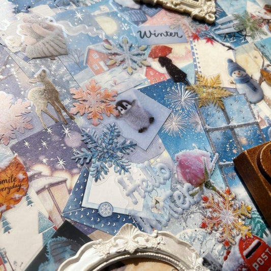 Winter Vibes Ephemera Mystery Kit 95PCS