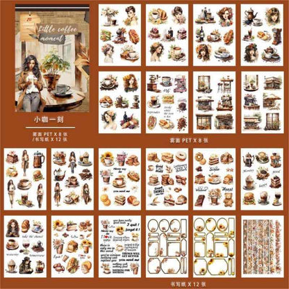 Little Coffee Moment Sticker Book 20Sheets