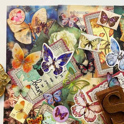 Butterfly Love Ephemera Mystery Kit 85PCS
