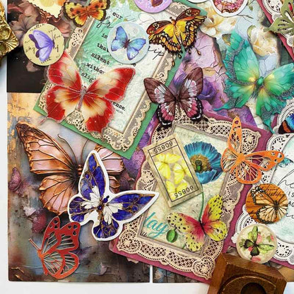 Butterfly Love Ephemera Mystery Kit 85PCS