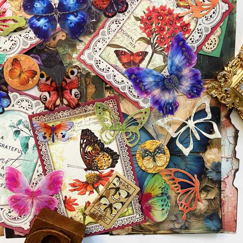 Butterfly Love Ephemera Mystery Kit 85PCS
