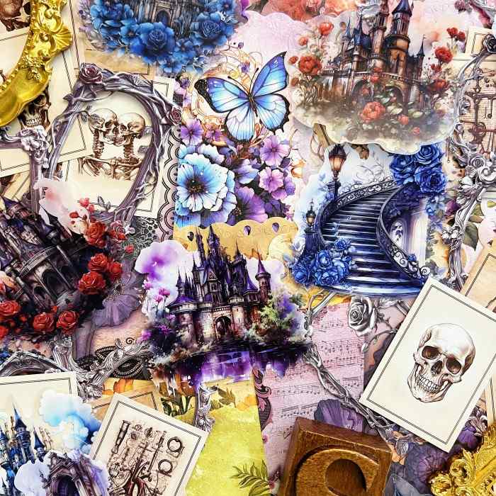 Midnight Castle Fables Ephemera Mystery Kit 65PCS