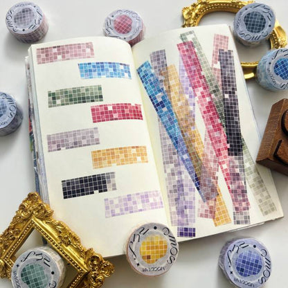 Mosaic Checkered Washi Tape Roll | Moodtape