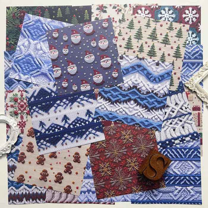 Yuletime Knit Collage Paper 24 Sheets