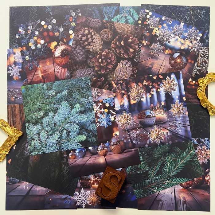 Holiday Sparkle Collage Paper 24 Sheets