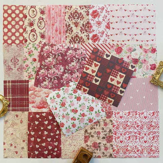 Gentle Heart Collage Paper 24Sheets