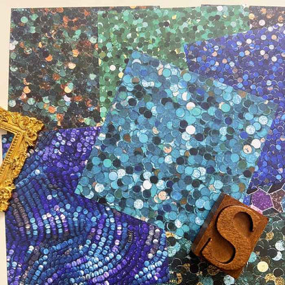 Celestial Glitter Collage Paper 24 Sheets