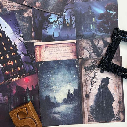 Cursed Mansion Collage Paper 28Sheets