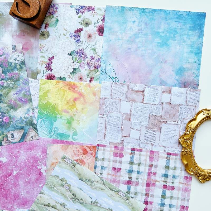 Rustic Garden Collage Paper 24Sheets