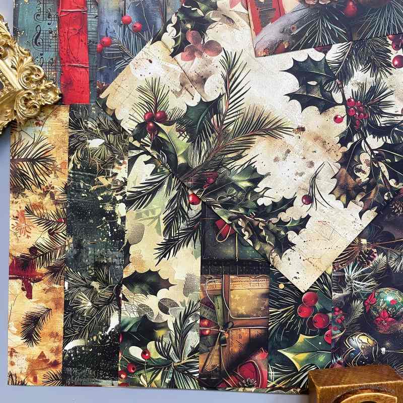 Golden Pine Collage Paper 24Sheets