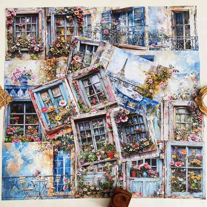 Petal Window Collage Paper 16Sheets