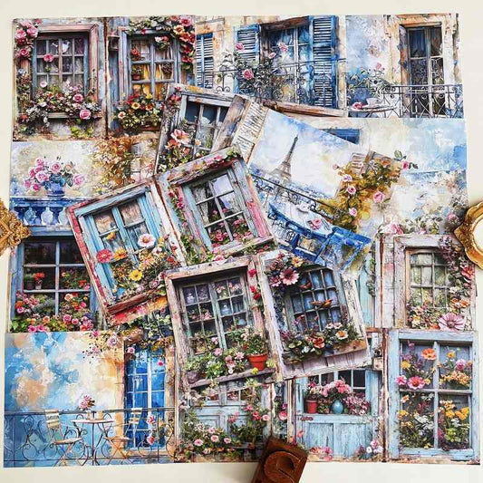 Petal Window Collage Paper 16Sheets