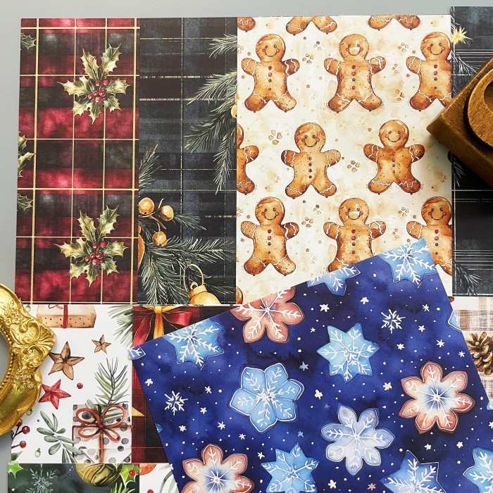 Snowy Eve Collage Paper 24Sheets
