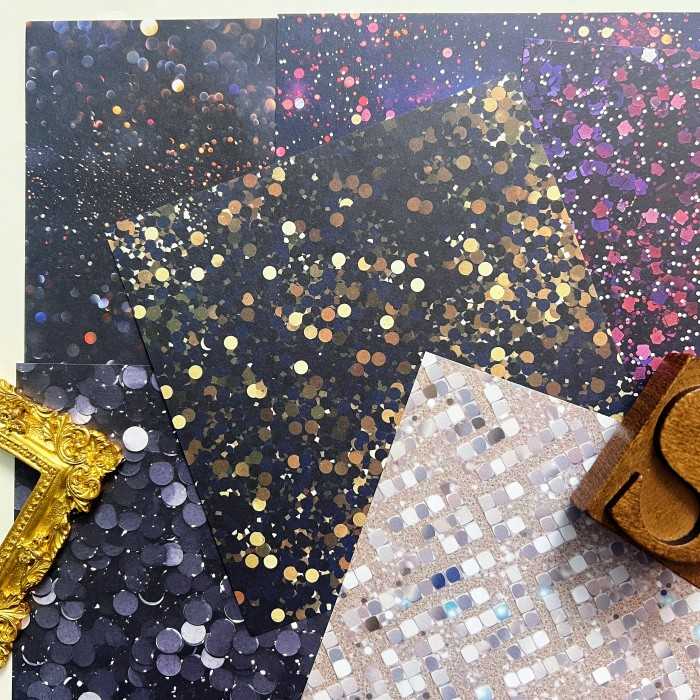 Glittering Night Collage Paper 24 Sheets