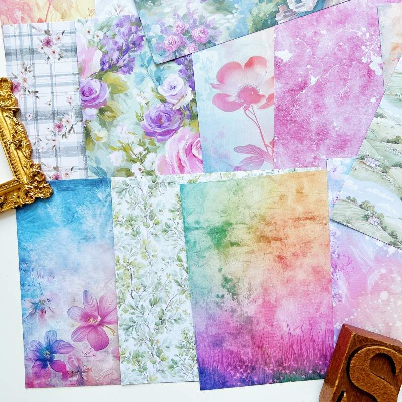 Rustic Garden Collage Paper 24Sheets