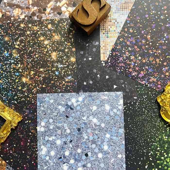 Glittering Night Collage Paper 24 Sheets